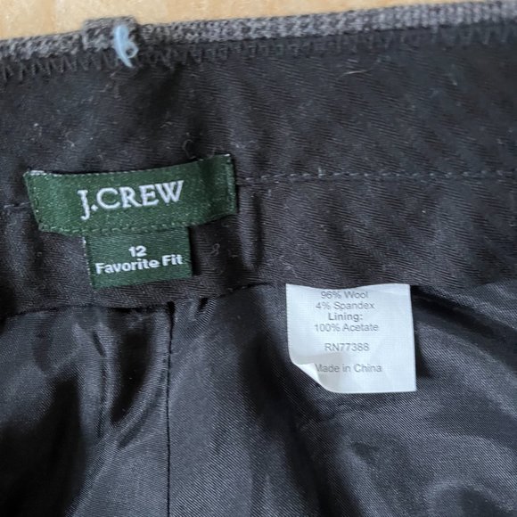 J. Crew Glen Plaid 1035 Trouser in Charcoal - Picture 4 of 7